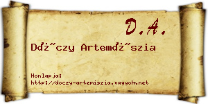 Dóczy Artemíszia névjegykártya